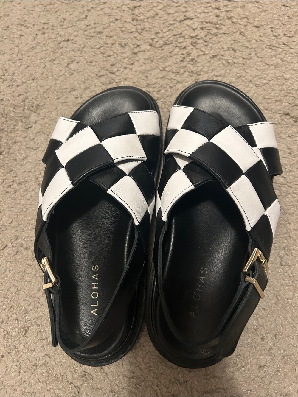 Alohas Marshmallow Sccachi Sandals Size 38 Pre-Loved